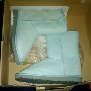 Girls Ugg Boots Short Navy Blue Size 8